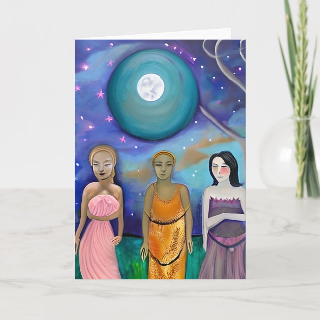 Energy of the Moon | Celestial Artwork Card (Front)