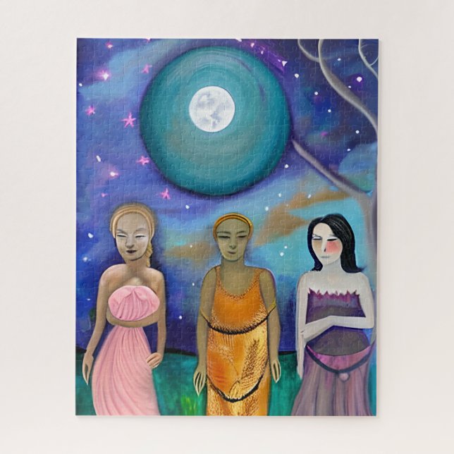 Energy of the Moon | Celestial Artwork Jigsaw Puzzle (Vertical)