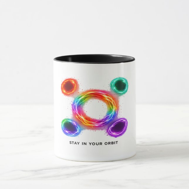 Energy Ring Coffee Mug – Abstract Color Circle Des (Center)