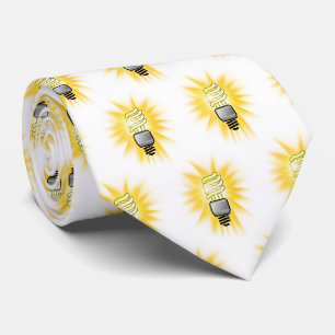 Energy Saver Spiral Light Bulb Neck Tie