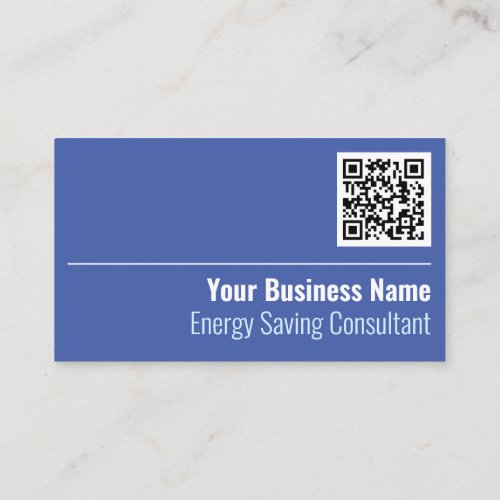 Energy Saving Consultant QR Code Business Card