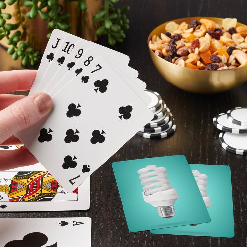 Energy Saving Lightbulb Power Playing Cards