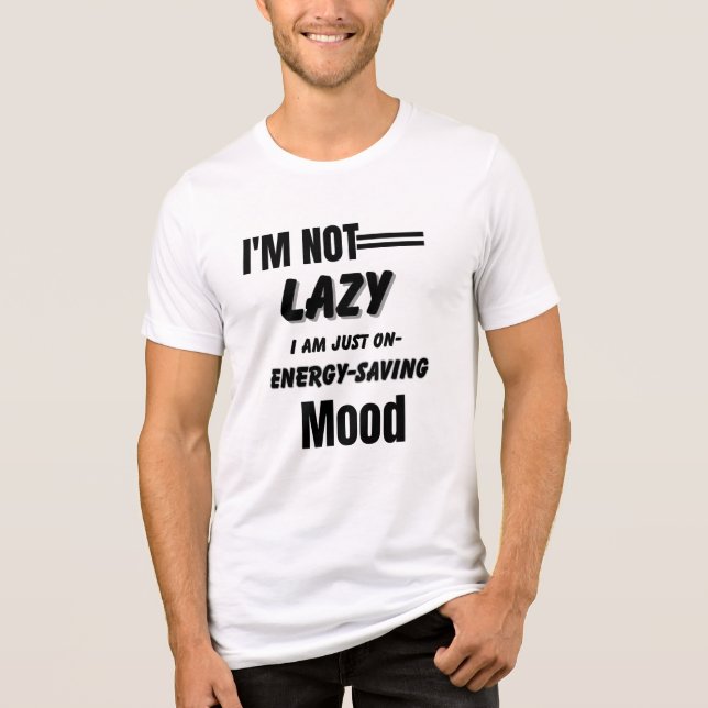 Energy-Saving Mode - Funny Lazy & Chill Mood Desig Tri-Blend Shirt (Front)