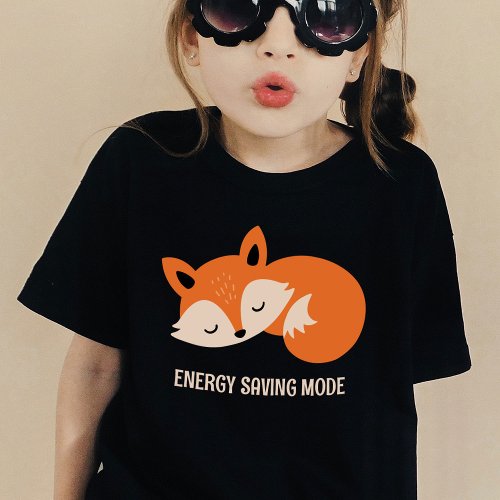 Energy Saving Mode  Sleeping Fox Funny T_Shirt