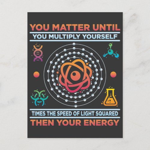 Energy Scientist Student Physics Nerds Math Geek Postcard