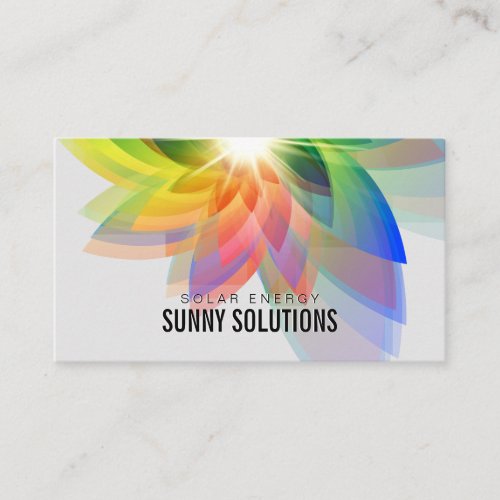 Energy  Solar  Digital Flower Business Card