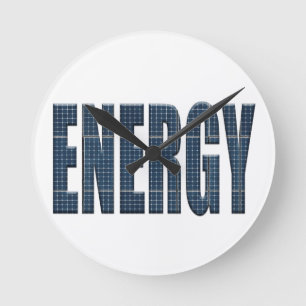 Energy solar panels round clock