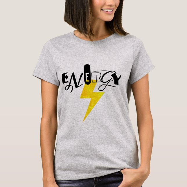 Energy Thunder Sign Power  T-Shirt (Front)