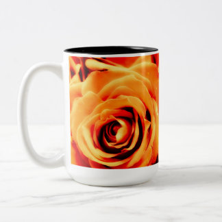 Energy Yellow Roses 15oz Two-Tone Mug Black
