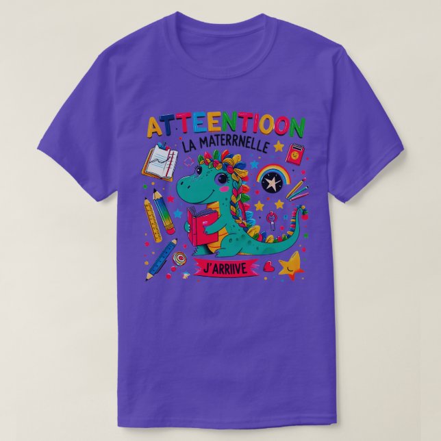 Enfant Attention La Maternelle Jarrive Maternelle  T-Shirt (Design Front)