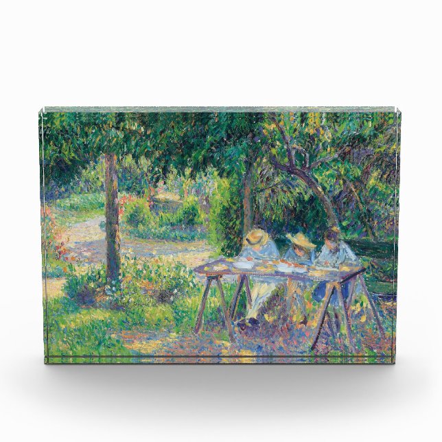 Enfants attablés dans le jardin Camille Pissarro   Acrylic Award (Front)
