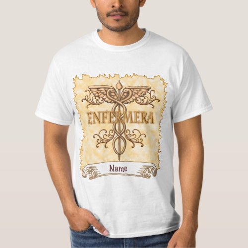 Enfermera Nurse custom name T_Shirt