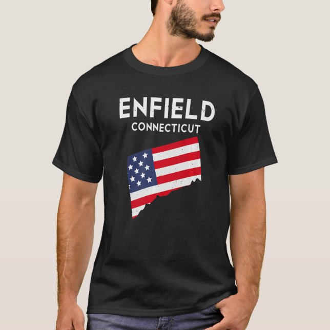 Enfield Connecticut USA State America Travel Conne T-Shirt (Front)