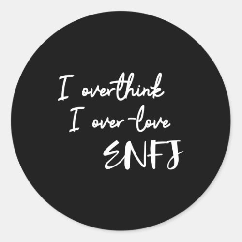 Enfj Extrovert Myers Briggs Personality Type Classic Round Sticker