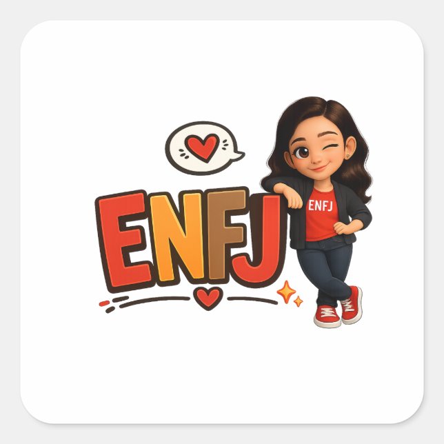 ENFJ SQUARE STICKER (Front)