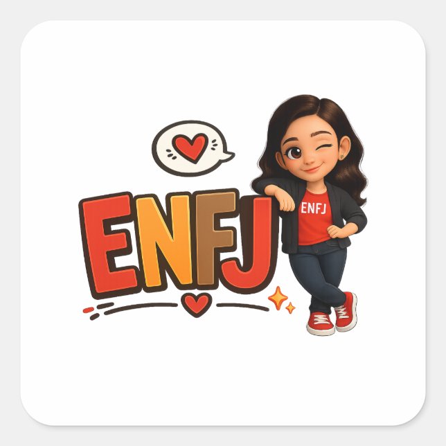 ENFJ SQUARE STICKER (Front)
