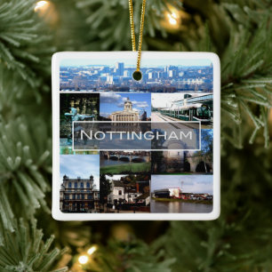ENG021 NOTTINGHAM, England, Europe, Fridge Magnet Ceramic Ornament