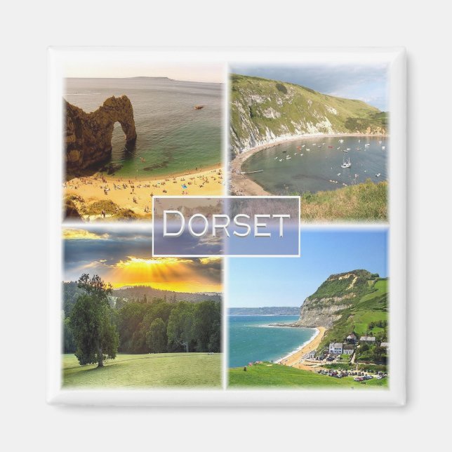 ENG037 DORSET, England, Europe, Fridge Magnet (Front)
