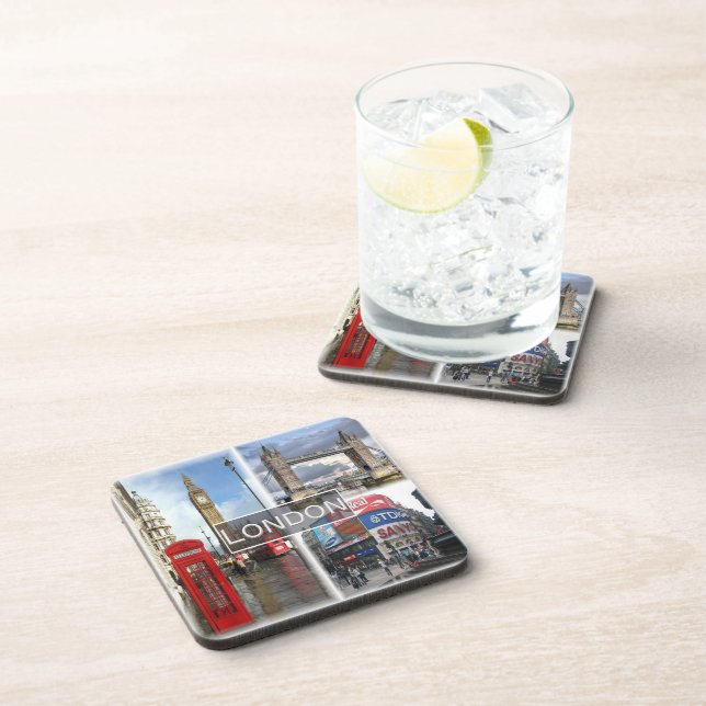 ENG048 LONDON, England, Europe, Beverage Coaster (Right Side)