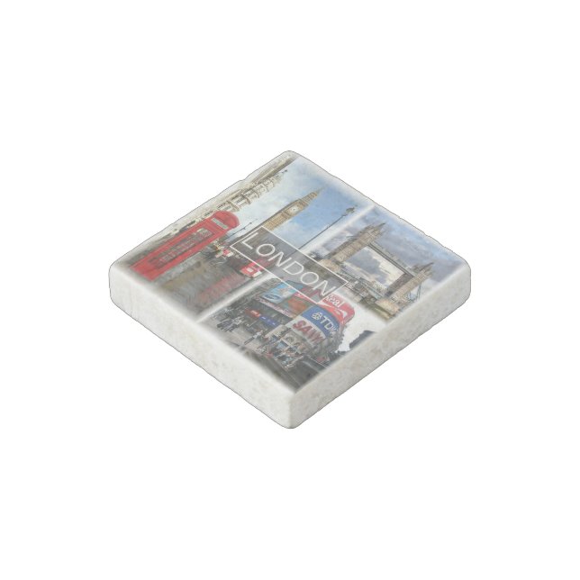 ENG048 LONDON, England, Europe, Stone Magnet (Angled)