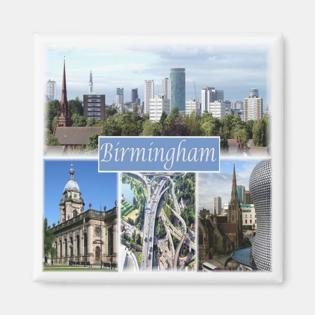ENG059 BIRMINGHAM, England, Europe, Fridge Magnet (Front)