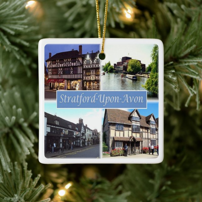 ENG060 STRATFORD UPON AVON, England Europe, Ceramic Ornament (Tree)