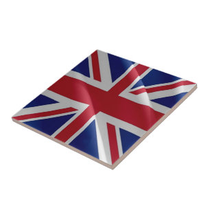 ENG103 WAVING FLAG of UNITED KINGDOM, Ceramic Tile