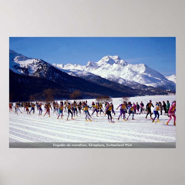 Engadin ski marathon, Silvaplana, Switzerland Wint Poster (Front)