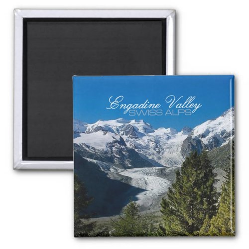 Engadine Valley Photo Swiss Alps Souvenir Magnets