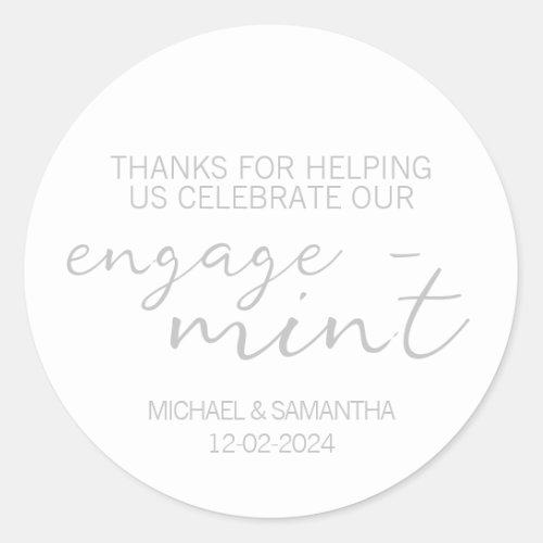 Engage Mint Thank You Engagement Classic Round Sticker