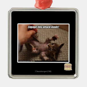 Engage tiny attack mode! metal ornament