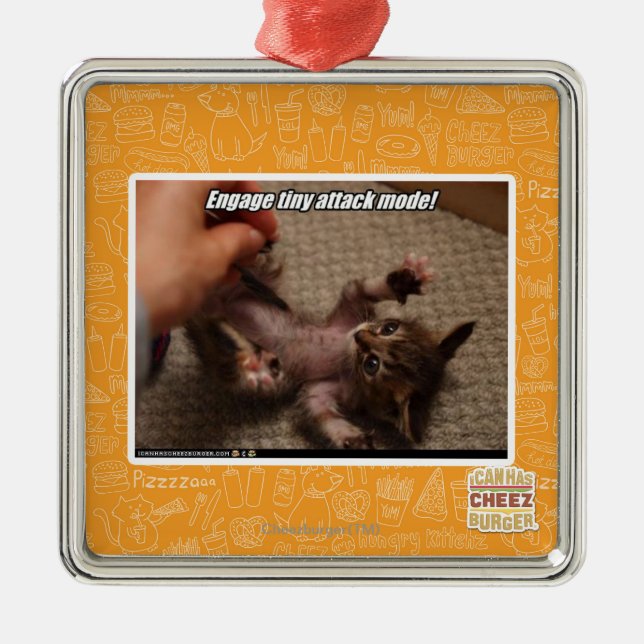 Engage tiny attack mode! metal ornament (Front)