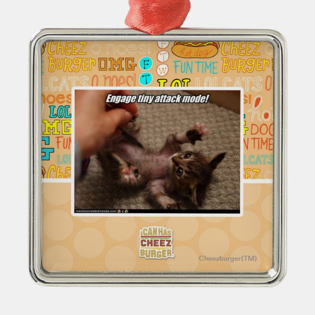 Engage tiny attack mode! metal ornament (Front)