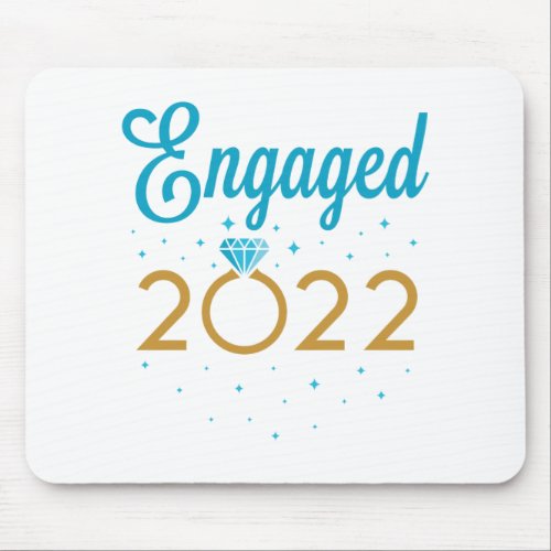 Engaged 2022 Couples Engagement Mouse Pad
