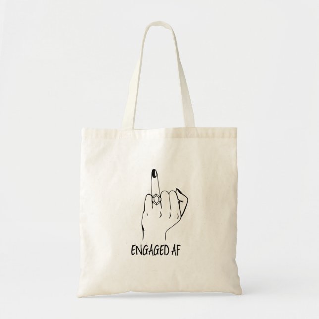 Engaged AF Bride Bridal Tote Bag (Front)