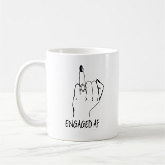 Engaged AF Bride Ring Finger Totes Engaged Mug
