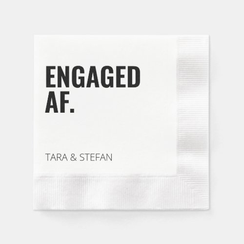 ENGAGED AF Personalized Engagement Napkins
