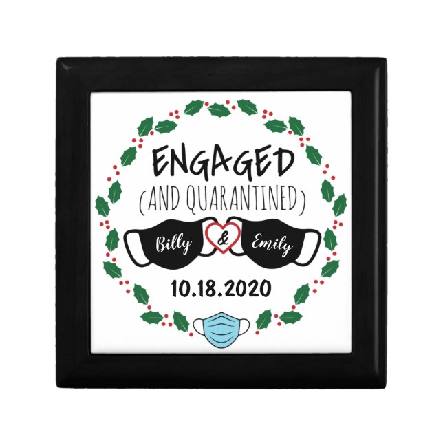Engaged and Quarantined Covid Engagement Christmas Gift Box (Front)