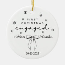 Engaged Christmas Ornament, First Christmas