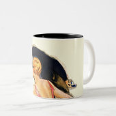 Engaged Couple Two-Tone Coffee Mug (Front Right)