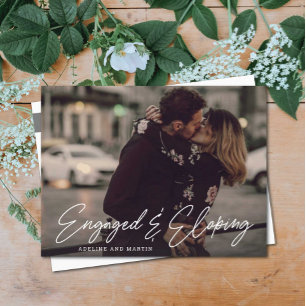 Engaged & Eloping Announcement Postcard