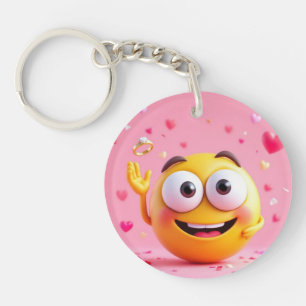 Engaged Emoji Keychain