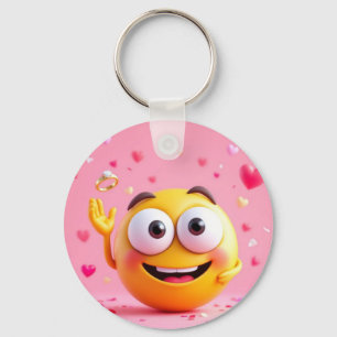 Engaged Emoji Keychain