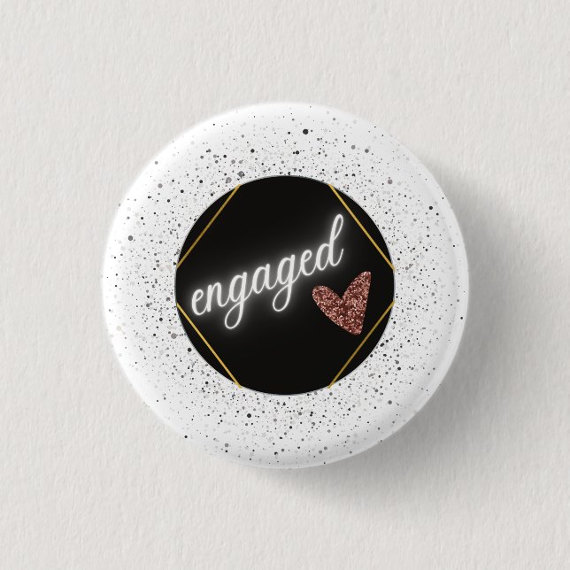 Engaged Glam Button (Front)