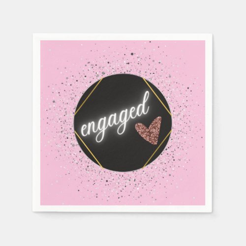 Engaged Glam Pastel Napkins