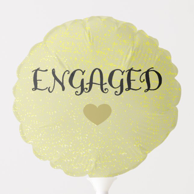 Engaged Glitter Design Balloon (Front)