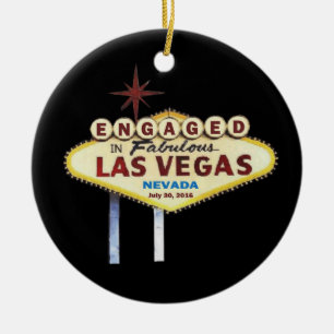 Engaged in Las Vegas Ornament