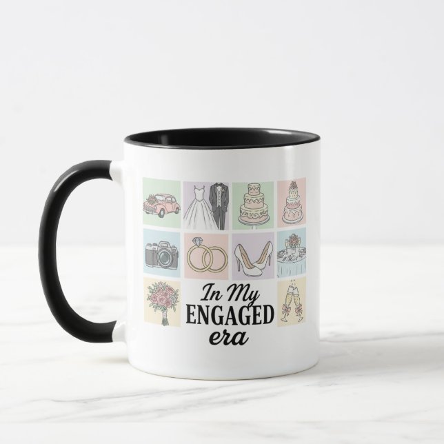 Engaged Mug, Engaged Announcement Mug, Engaged Era Mug (Left)