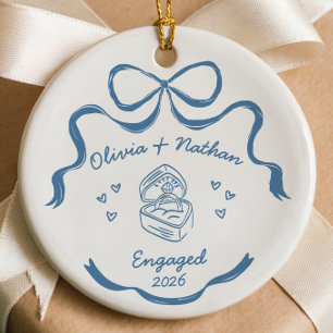 Engaged Ornament Engagement Gift