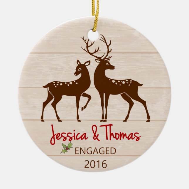 Engaged Personalized ornament (Front)